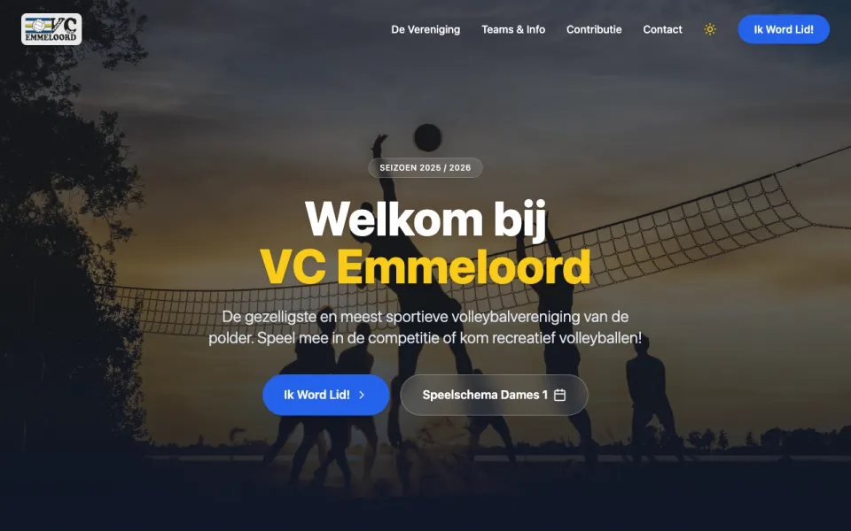 Website van VC Emmeloord